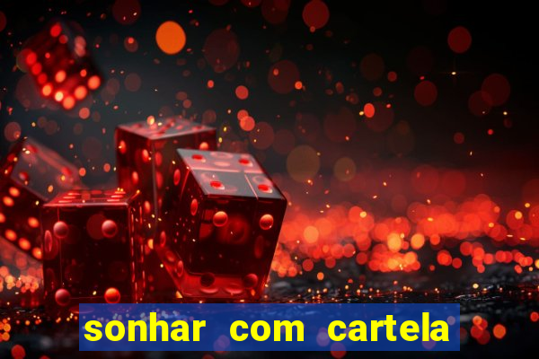 sonhar com cartela de bingo